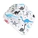 Zippy bavaglino e cappello set - cotone anteriori dribble pettorali con spalline regolabili e annodato cappelli - unisex elegante (bib, uptown dinosauro)