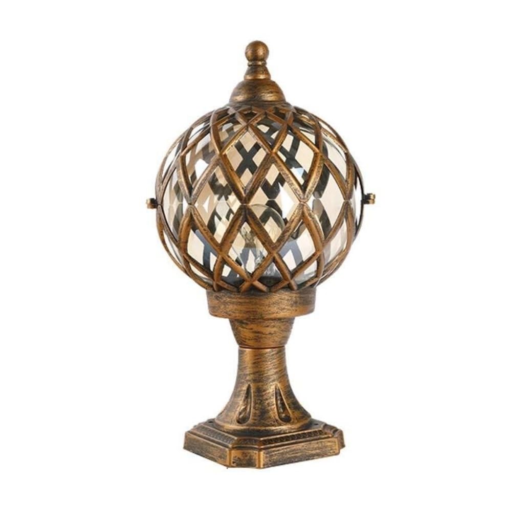 Farola Exterior Para Valla Lámpara De Jardín, Columna De Luz Exterior De Aluminio, Luz De Pilar Impermeable, Lámpara De Poste De Globo, Iluminación De Paisaje, Luz De Villa De Patio Luz De Columna(Bro