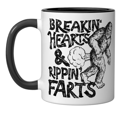 Taza de cerámica con diseño divertido Bigfoot 11 oz miniatura 1