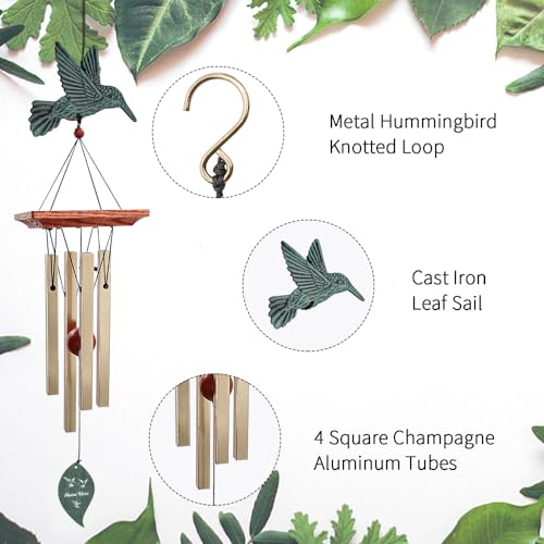 Image of ASTARIN Memorial Custom Wind Chimes for Loss of Loved One, Wind Chimes for Patio Yard Decor, 24'' (Condolences-1)