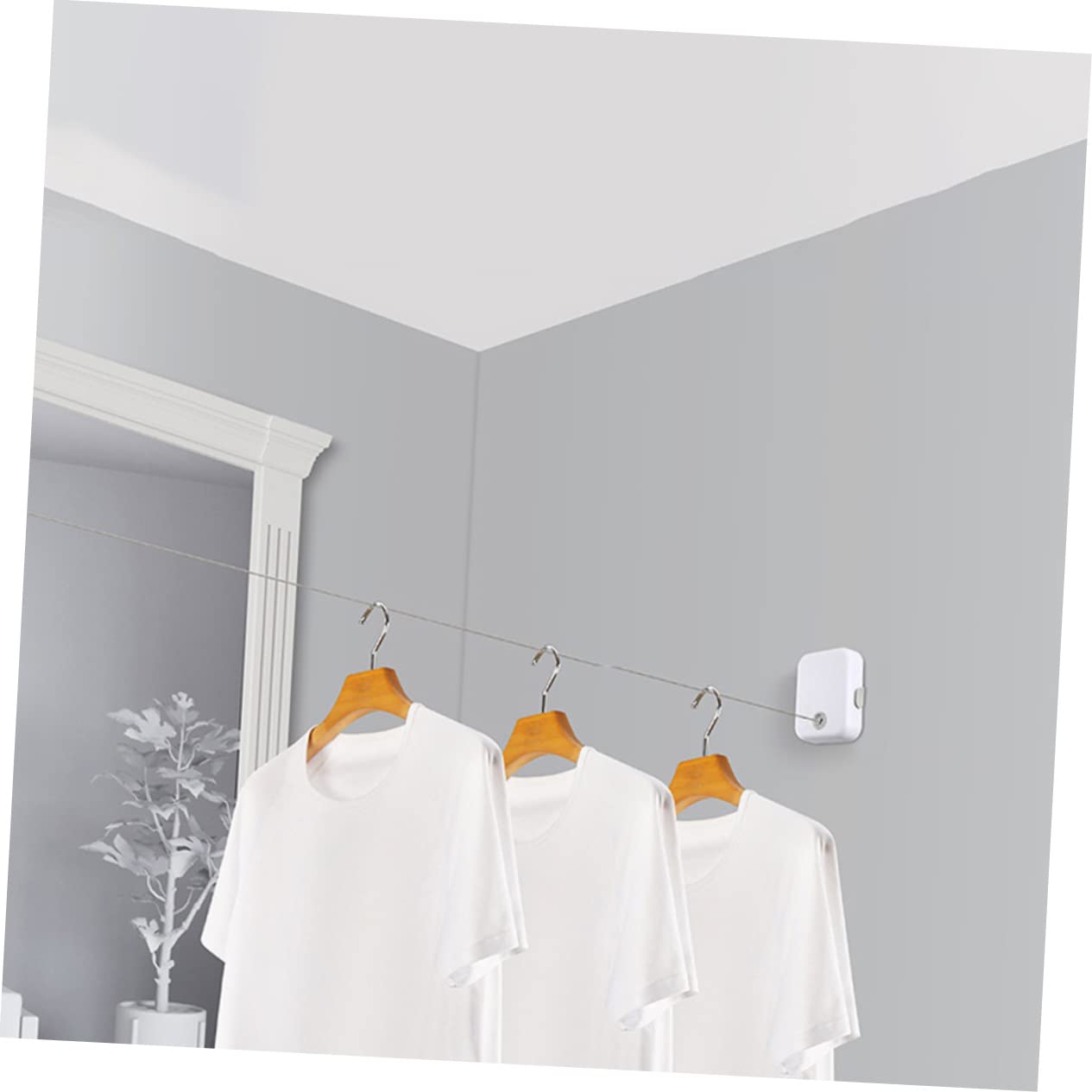 UKCOCO Tendedero Retráctil para Colgar Ropa Cuerda de Tender Retractil para Uso Balcones Tendedero Portatil Extensible para Ropa