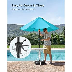 Songmicspatioumbrella75ftoutdoortableumbrelladeckumbrellawith8ribsupf5030dualtiltsystembasenotincludedforpatiogardenpoollakeblueugpu075q01 Urban Country Home Decor Songmics patio umbrella 75 ft outdoor table umbrella deck umbrella with 8 ribs upf 50 30 dual tilt system base not included for patio garden pool lake blue ugpu075q01 urban country home decor