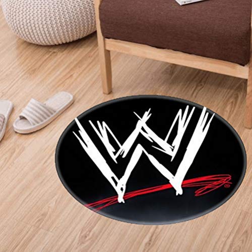 2 Pack Round Bathroom Rugs 60CM Velvet Bath Mat Non-Slip Door Carpet Soft Luxury Microfiber Machine-Washable Floor Rug for Doormats Tub Shower-WWE