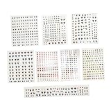 Housoutil 8 Blatt Wasser Aufkleber Puppenaugen-Aufkleber Realistisch Aufkleber Dolly Dressing Winzig Figur Aufkleberpuppen Wiedergeboren Basteln Groß Überweisen Puppenaufkleber Machen Papier