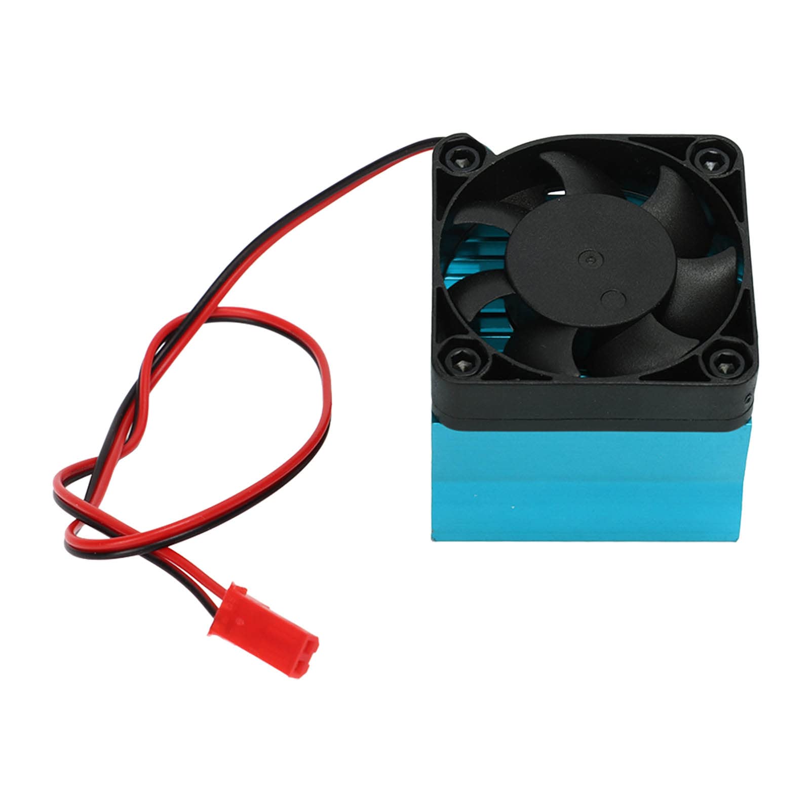 Topyond RC Motor Fan,Motor Heat Sink Aluminum Alloy Stable Efficient Temperature Control Cooling Fan for 42mm Dia Motor 1/8 RC DC 5V (Blue)