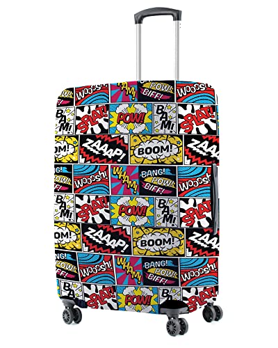 Image of Nasher Miles Polyester 65 (24 Inch) Medium Protective Luggage Cover - Boom Design