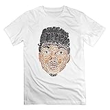 Men's Chance The Rapper 100% Cotton O Neck T-Shirt White US Size XXL