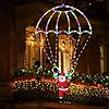Toodour christmas decorations outdoor 28ft christmas parachute lights with santa claus waterproof 8 modes hanging multicolor xmas lights holiday decorative lighting for indoor eave balcony roof  urban country home decor