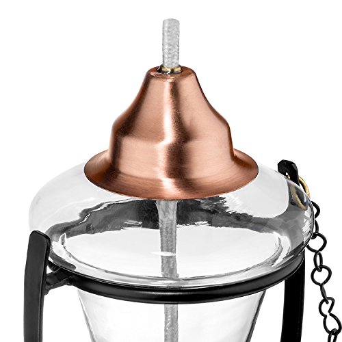 H Potter Outdoor Torch Tabletop Patio Garden Oil Lamp With Copper Top With Fiberglass Wick Gar516 #TOP2