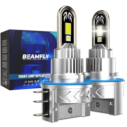 BEAMFLY LED H15 Headlight Bulb 38000LM 160W Replacement Light Kit Plug and Play 1:1 Size H15 LED 6500K White High and Low Beam for 12V Cars