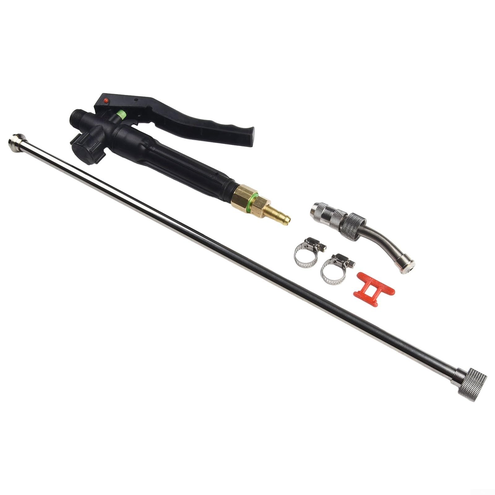 29inch Sprayer Wand, Brass Barb Sprayer Wand Replacement Built-in Shut Valve Stainless Steel Spray Wand,Garden Pond Sprayer Wand, Adjustable Spray