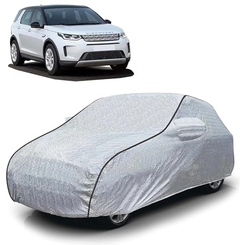 Image of Sulfar 100% Waterproof Car Body Cover Compatible with Mirror for Land Rover Discovery Sport (Triple Stitched, Full Bottom Elastic, Magic Silver with Black Piping)