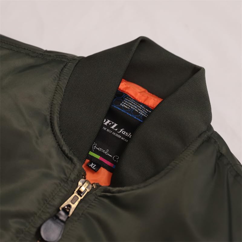 CORIRESHA Mens Fall Biker Bomber Jackets Apollo Rocket Patches Lightweight Military Coat2