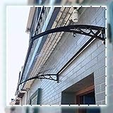 marquesinas para puertas de jardin 『BUENA DURABILIDAD』 Soporte de material de aleación de aluminio y panel de PC. Los marcos de alta calidad son resistentes a la corrosión y a la intemperie.
