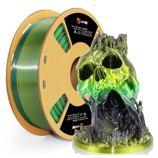 LOVOON pla Filament 1.75mm 3D Printer Filament 1kg, Black Green Gradient Filament Color Changing PLA,3D Printing Filament for 3D Printer 3D Pen, Halloween,1KG(2.2lbs) /Spool