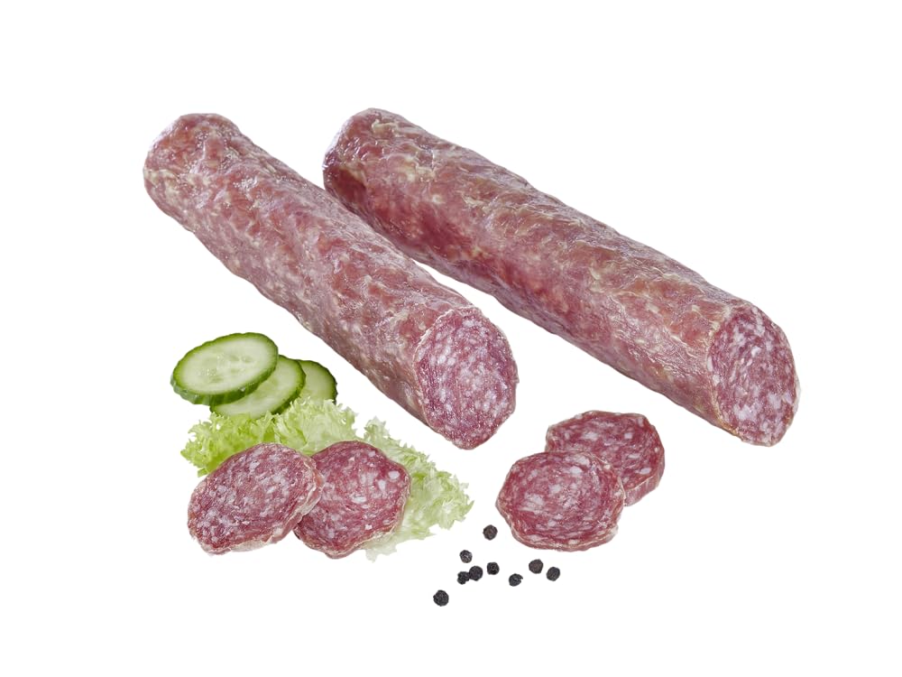 Almgourmet - Meraner Haussalami - 2 Stück je 180g- 5 Monate luftgetrocknet- mit Edelschimmel - würzig und delikat