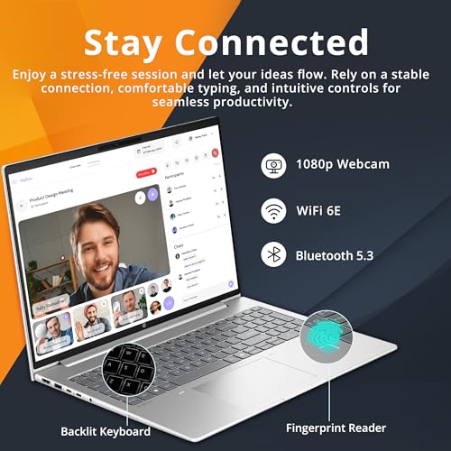 Image of HP ProBook 4 G1a AI 16 inch WUXGA IPS Laptop, AMD Ryzen 5 230, 32GB DDR5, 2.16TB Storage (2TB SSD+160GB Docking Station), Backlit Keyboard, Fingerprint Reader, Fast Charge, Wi-Fi 6E, Win 11 Pro, Silver