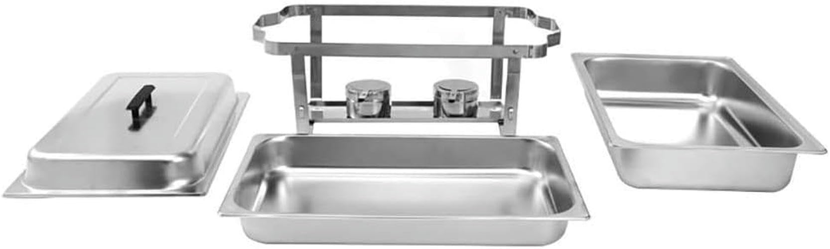 Juegos de Chafing Dish de Acero Inoxidable, Juego de Chafing Dish Calentador de Alimentos Buffet Calentador de Alimentos de Acero Inoxidable Plato de Buffet Sartén para Catering, para Catering Buffet