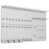 WALMANN Metal Pegboard Kit with Accessories for Wall Garage Tools Storage Pegboard for Garage, Workbench, Modular Peg Board Tool Organizer Board with Hooks(Grey)