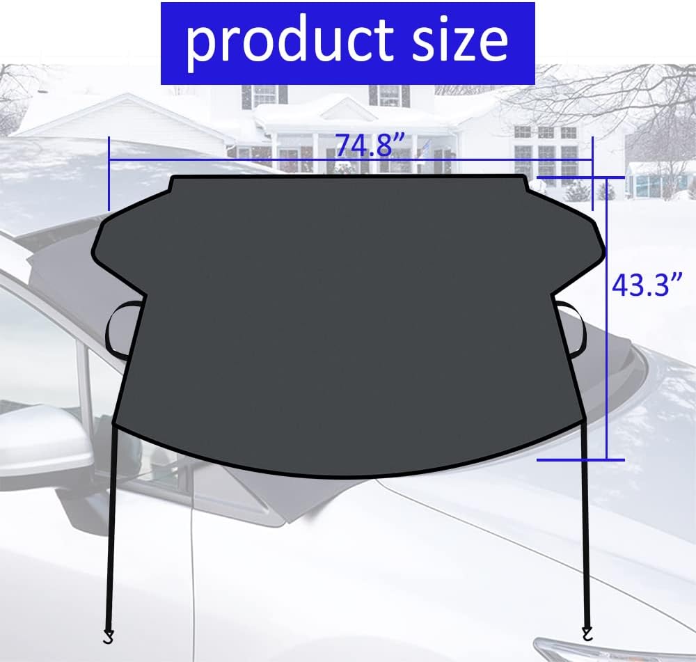 deemars Car Windshield Sunshade, Universal Fit Windshield Sun Shade, Automotive Sun Visor for UV Rays & Heat Protection, Car Accessories for Cars, SUVs, Trucks