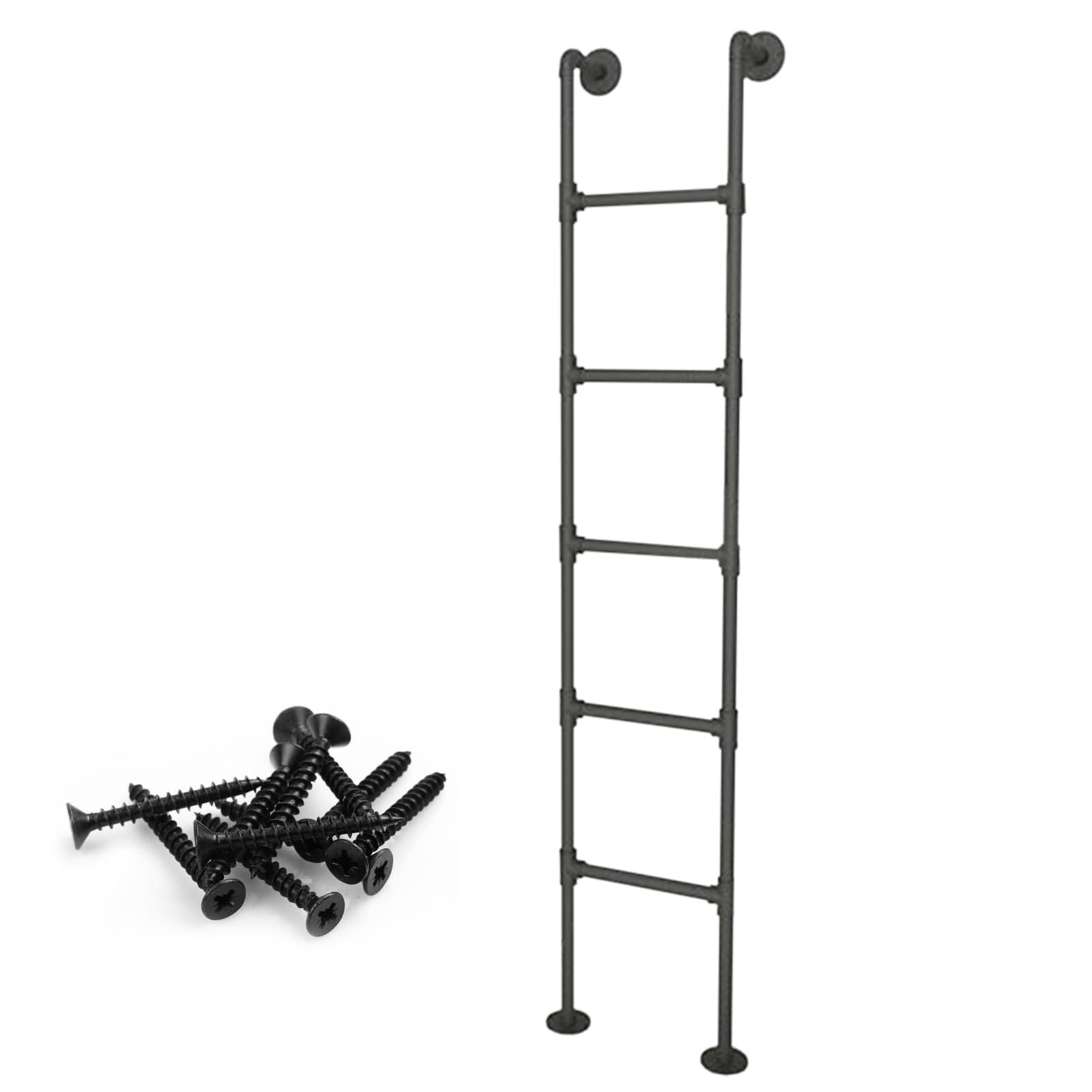 Escalera de metal montada en la pared 100-300 cm antideslizante para sótano