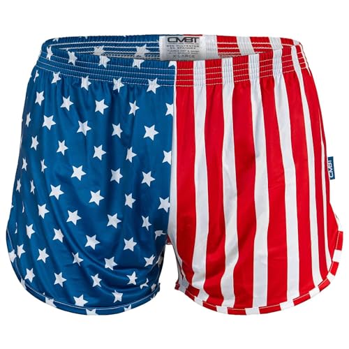 Combat Iron Ranger Panties Silkies for Men - Mens Running Shorts 2.5 Gym Athletic Jogging Shorts - Quick Dry Lightweight Bodybuilding Yoga Shorts (USA Flag 2X-Large)