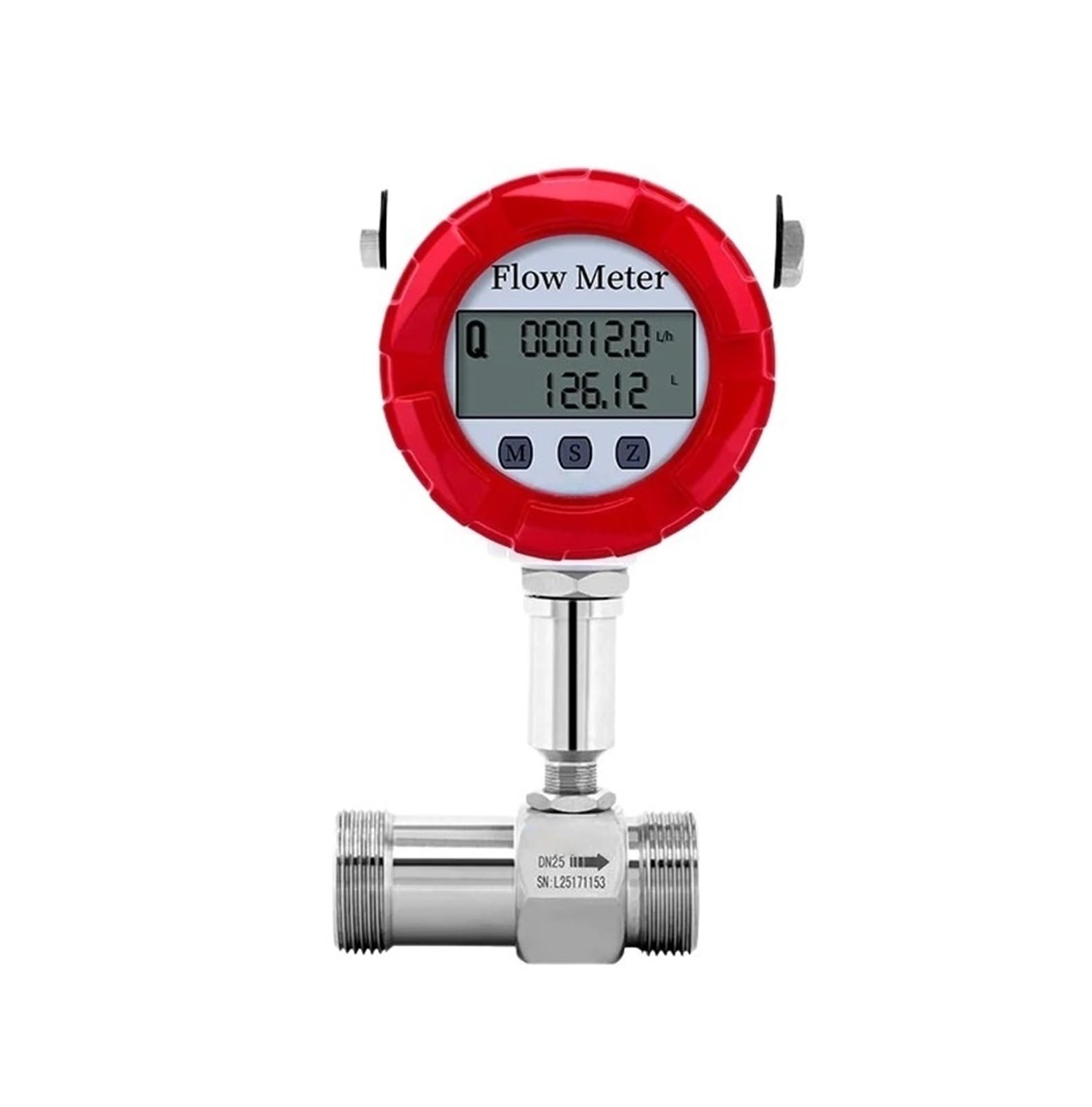 WQGQPXOB Digital Water Flow Meters Sensor Clamp on Liquid Meter 24V