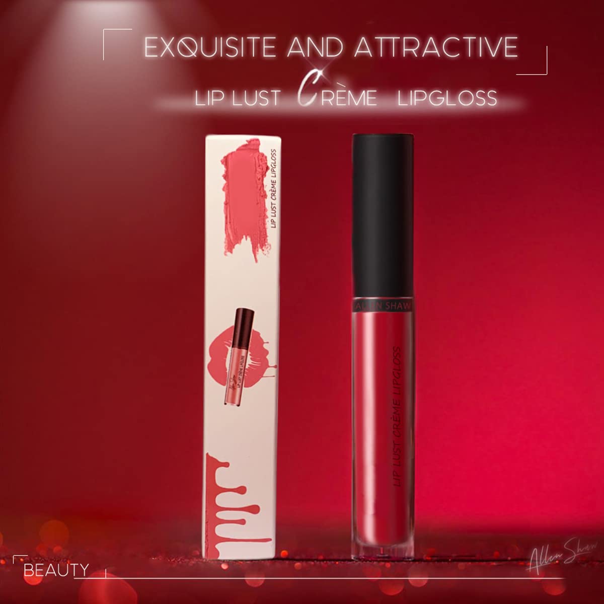 12 Color Cream Texture Lipstick Waterproof, Lip Lust Creme Lip Gloss Waterproof Lipstick, Long Lasting Moist Lip Gloss Plumper Liquid Lipstick, Lip Plumper Gloss (12 Colors)