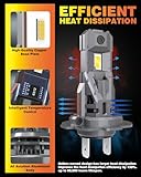 ANTEMOON H7 LED Headlight Bulbs, 100W 20000LM 600% Brighter 6500K Cool White 12V LED High Low Beam Bulb, Wireless Halogen Replacement, Non-polarity Plug and Play, Pack of 2 - Image 6