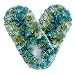 Light Blue, Light Green & White - Fuzzy Footies - Slippers Foot Coverings Comfy Cozy