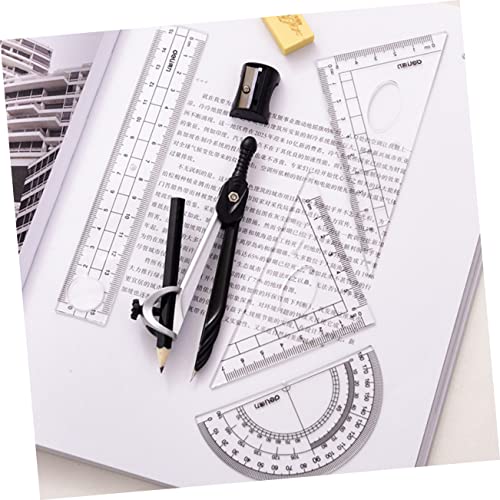 Ciieeo 8 Pçs Conjunto De Bússola Conjunto De Lápis Ferramentas De Carpinteiro Kit De Matemática De B