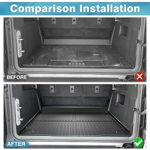 Image of Mixsuper Cargo Liner for Ford Bronco 2021-2026 4 Door, All Weather Trunk Mat Custom Fit TPE Rear Cargo Mat Non-Slip Waterproof Trunk Liner Black