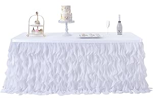 Leegleri Ruffled Table Skirt for Weddings and Parties