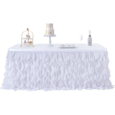 Leegleri Ruffled Table Skirt for Weddings and Parties
