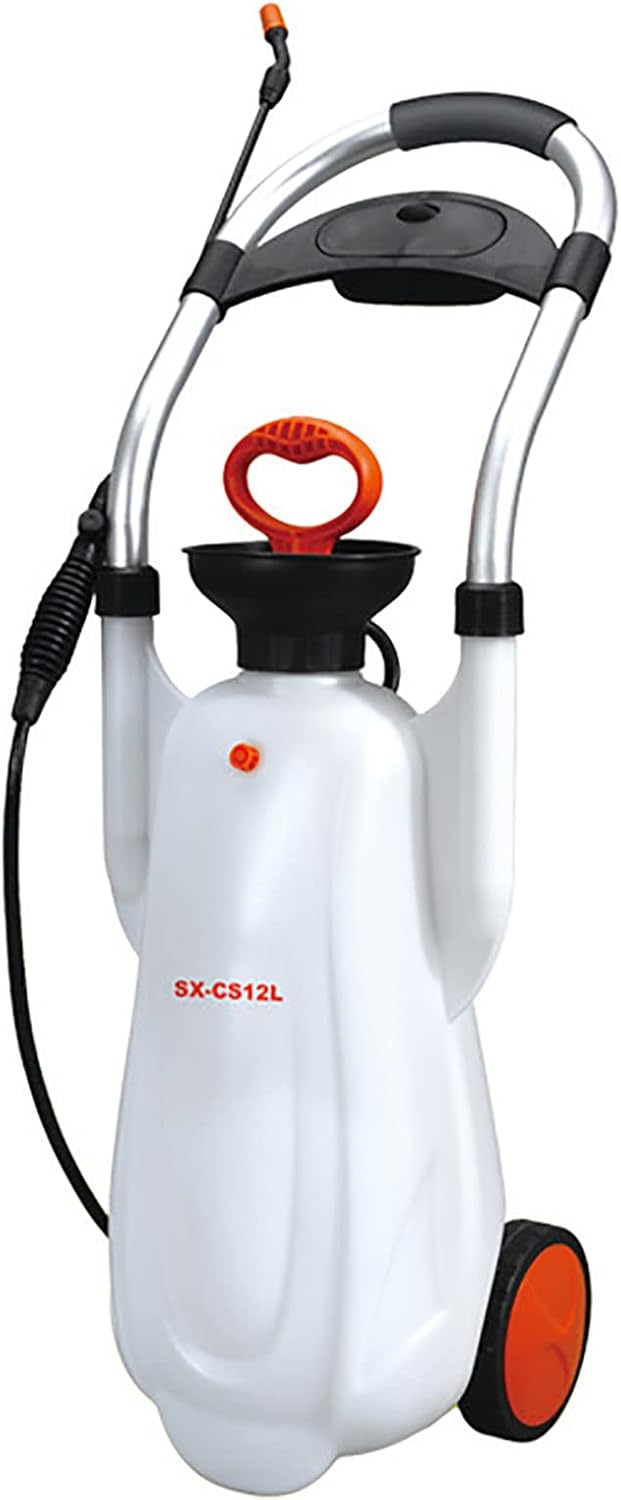 ZZSQ Pulverizador De Bomba De Carretilla De 12L Rociador De Jardín con Lanza Pulverizadora Acción De La Bomba del Pulverizador A Presión Usar para Herbicidas, Agua, Productos Químicos para El Jardín