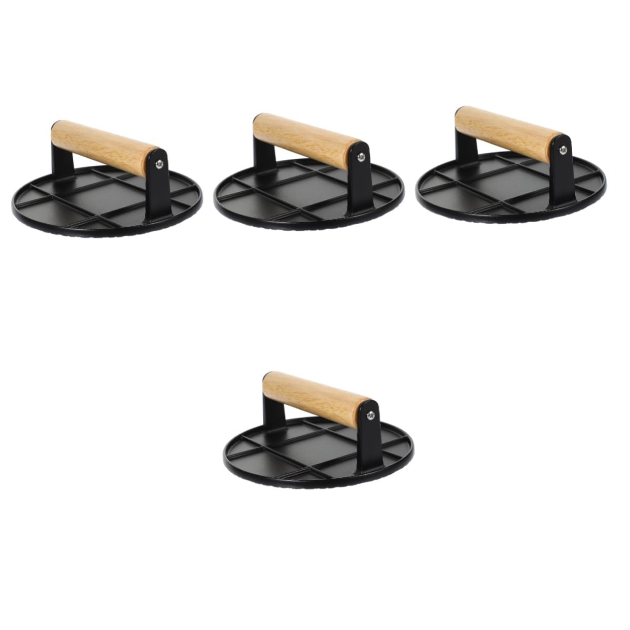 Garneck 4 Pz Piastra Per Cuocere e Friggere Bacon Strumento Per Distruggere Gli Hamburger Strumento Per Pressare La Bistecca Pressa Per Hamburger Schiaccia Hamburger Lega Di Alluminio