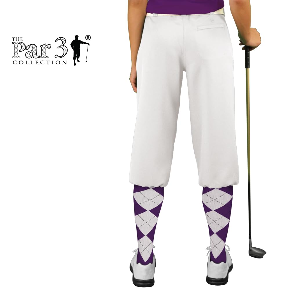 Golf Knickers White Womens 'Par 3' - Microfiber - Size 18