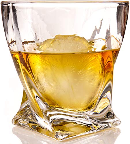 Pair of Whiskey Glasses and Ice Sphere Molds, The Rocks - The Charles