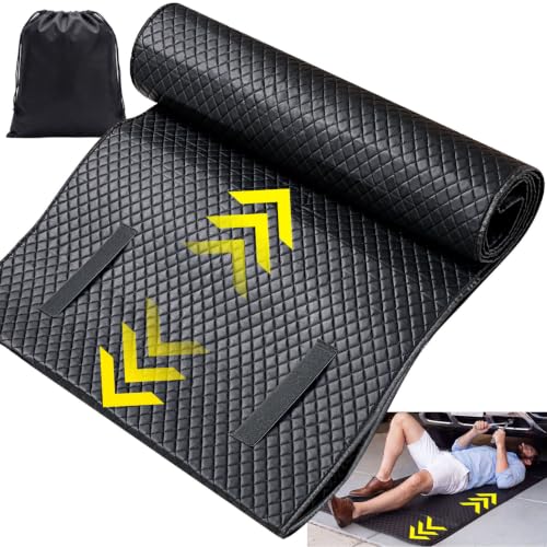 Image of ENTJ Rolling Mechanic Creeper Mat for Low Profile Cars with Storage Bag | Padded Automotive Under Car Repair Pad, Portable For Garage Ground, Gravel, Roadside, Camping, Kneeling, Pet, RV, SUV, Truck