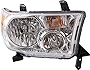 Evan Fischer Headlight Compatible with Toyota Tundra 2009-2013 RH Passenger Side Assembly Halogen with Level Adjuster