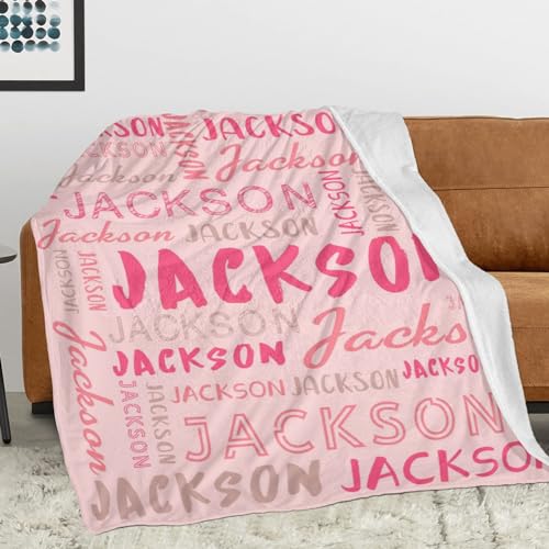 Personalized Name Blanket Customized Baby Blankets for Girls Boys Adults Monogrammed Blankets and Throws Christmas Birthday Mothers Fathers Valentines Day Gift