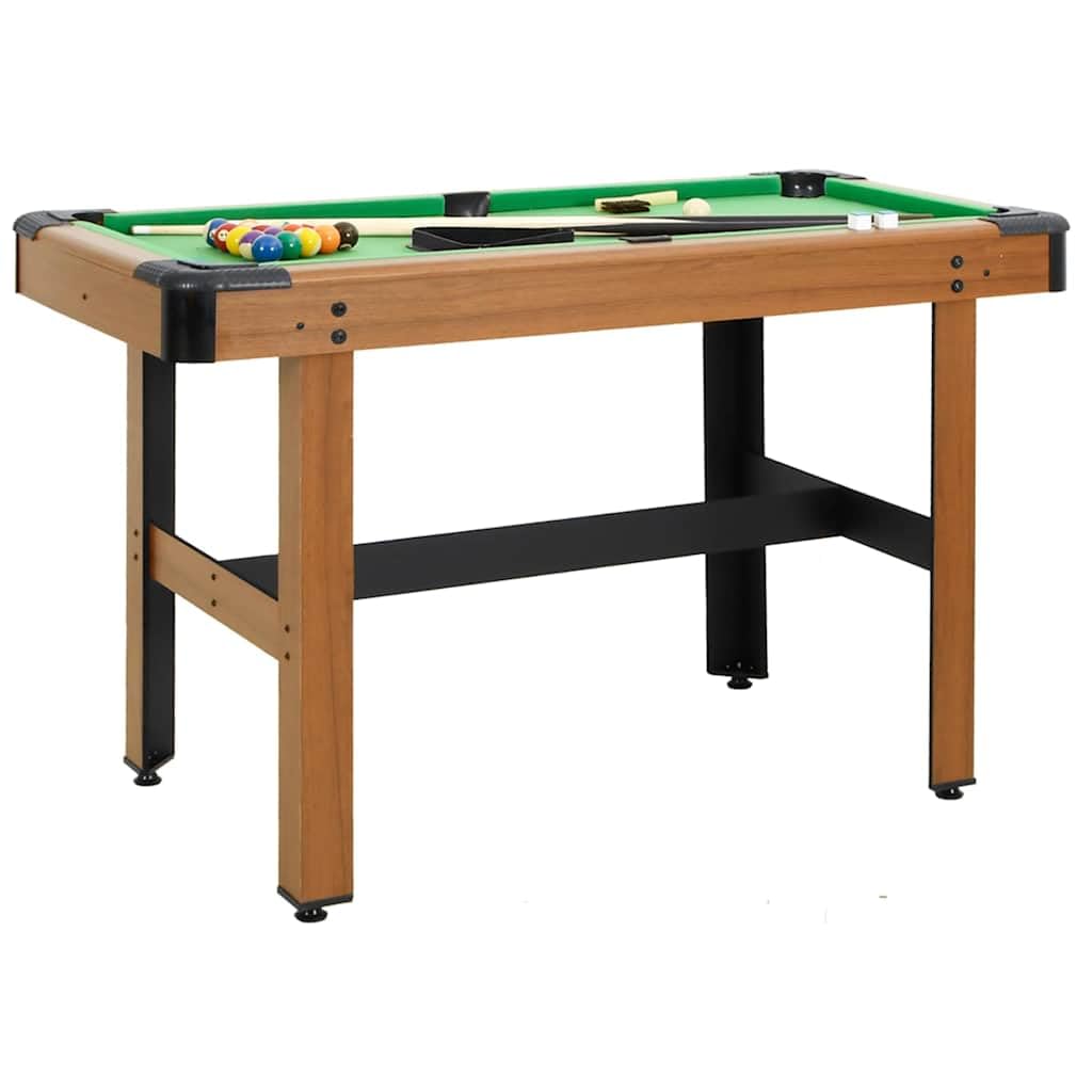 vidaXL Mesa de Billar de 4 Pies Juego Simulación Deportes Diversión Casa Hogar Pub Local Sala Juegos Entretenimiento Robusto Marrón 122x61x76cm