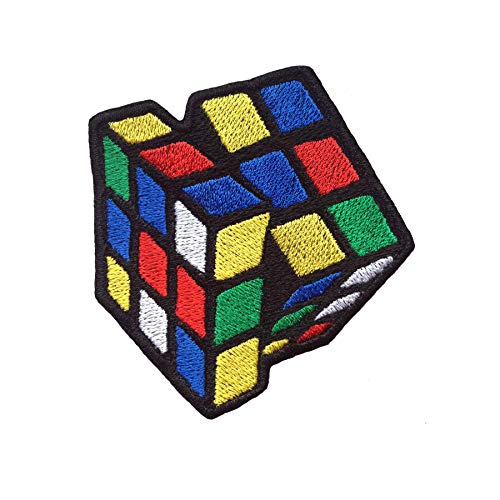 Cube patch embroidered iron on patches jacket badge fan…