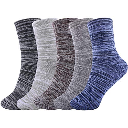 Emooqi Warme Dicke Herren Socken, 5 Paar Classic Herren Socken/Herren Wintersocken, Wärmend Atmungsaktiv Cotton Classic Bequem Größe 39-49