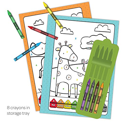 Bendon 32-Page Color By Number Coloring And Activity Book With 8 Crayons 49931 #TOP1