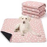 Washable Pee Pad for Dogs of 2Pack Reusable Puppy Non-Slip Pet Training Pads（Pink,31*36