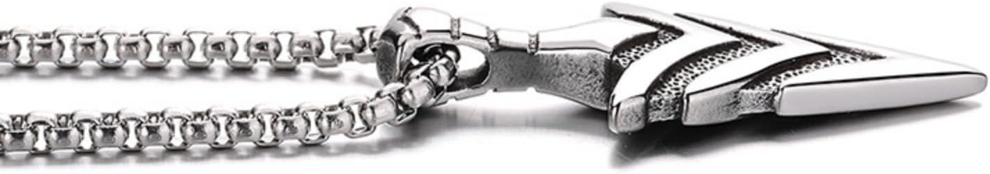 Stainless Steel Arrowhead Pendant Necklace for Men Women,Titanium Steel Arrow head Jewelry Chain Necklace for Mens,Viking Arrow Charms Necklaces for Man Women,24inch Chain - Image 4