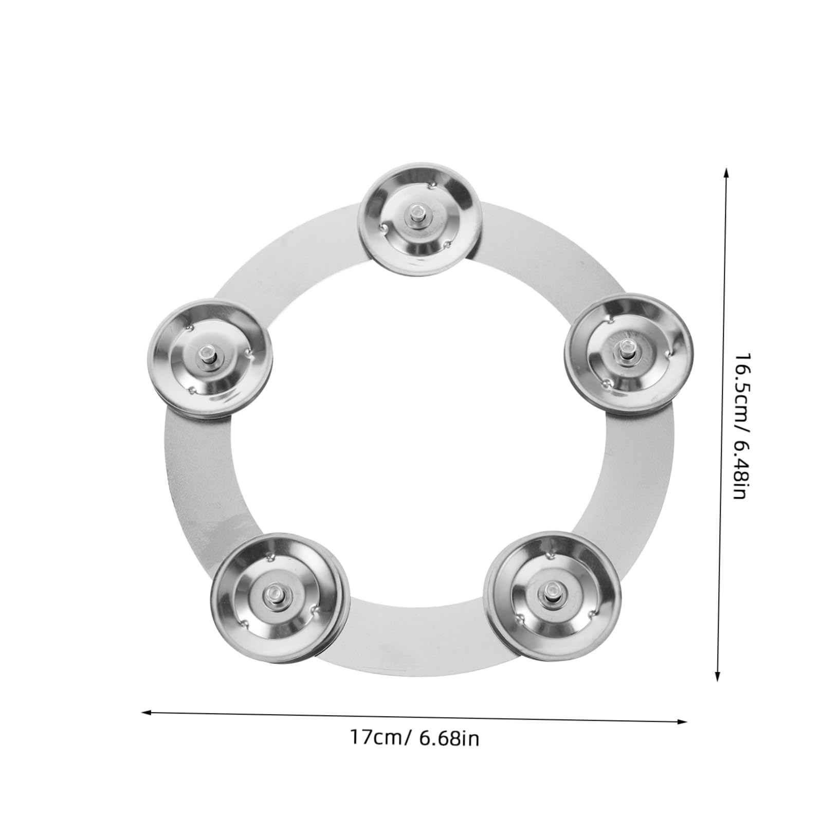 Anillo de Pandereta Metálico para Platillo Splash de Batería, Mejora Efectos de Sonido y Calidad Acústica para Bateristas Profesionales y Prácticas