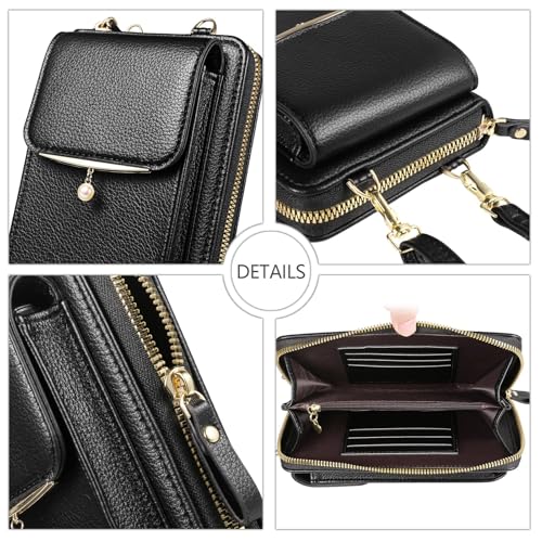 YICHEEY Small Crossbody Cell Phone Purse Bags for Women Mini Shoulder Handbag Wallet with Credit Card Slots4