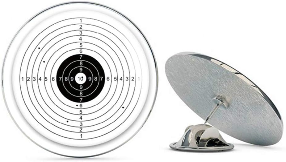 Shooting Target Round Metal 0.75" Lapel Pin Hat Shirt Pin Tie Tack Pinback